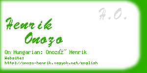 henrik onozo business card